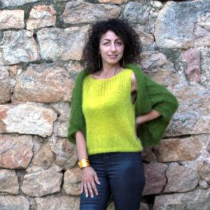 Boutique Mohair Tricot Main Sur mesure Gilet Bouteille 001