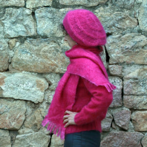 Boutique Mohair Tricot Main Sur mesure Pull Venetie Rose Thyrien